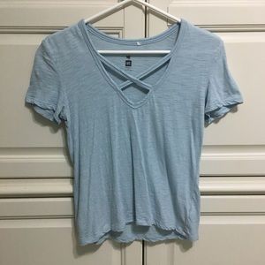 Blue Cutout Top from PacSun
